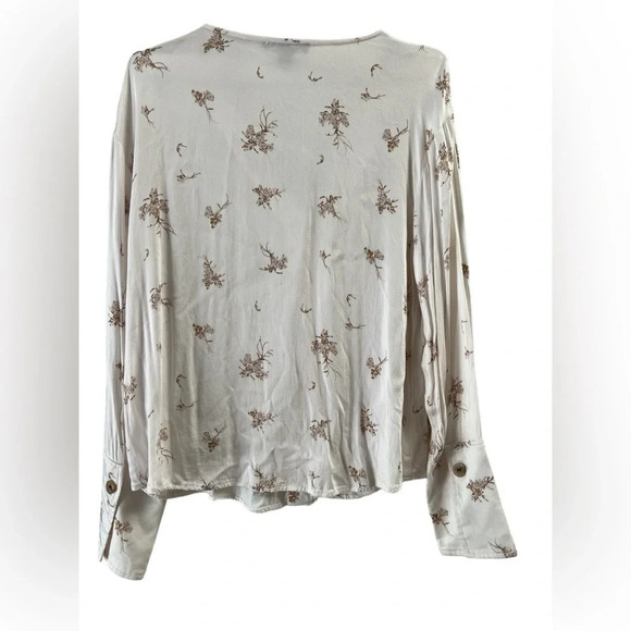 Something navy White long sleeve blouse - Picture 6 of 6